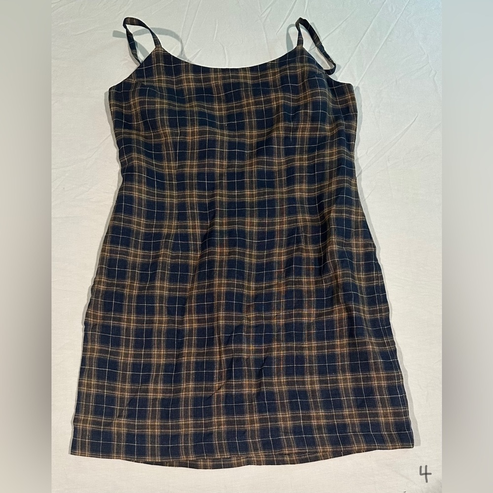 Plaid blue and brown tactop dress | KarenKane lifestyle | 12